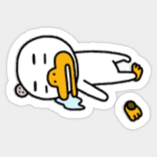 KakaoTalk Muzi and Con Character (Knocked Out) Sticker